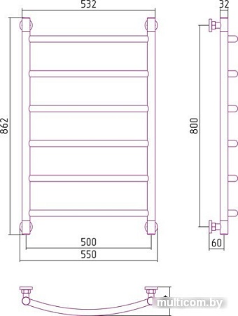 Полотенцесушитель Сунержа Галант+ 800x500 31-0200-8050