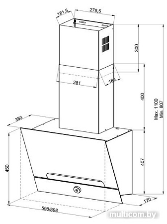 Кухонная вытяжка KUPPERSBERG F 990 W