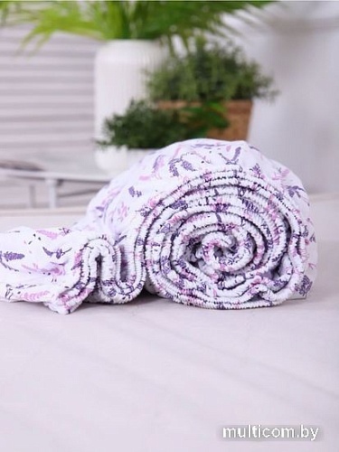 Постельное белье Luxsonia Трикотаж на резинке 120x200 2230 (лаванда б/з)