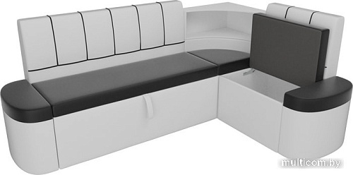 Угловой диван Mebelico Тефида 107539 (правый, черный/белый)