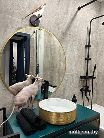 Зеркало eMZe D80 с УФ-окантовкой UV.80.80.AUR (золото)