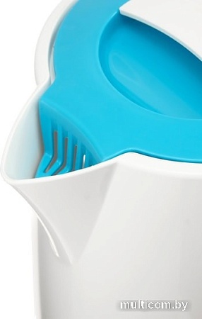 Электрочайник ЭлБЭТ EK 1.7-01P (белый/бирюзовый)