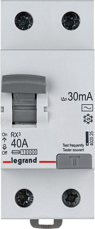 Устройство защитного отключения Legrand RХ3 2P 40A 30mA 10kA 2M тип АС 402025