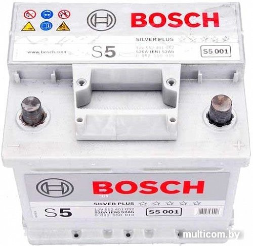 Автомобильный аккумулятор Bosch S5 001 (552401052) 52 А/ч