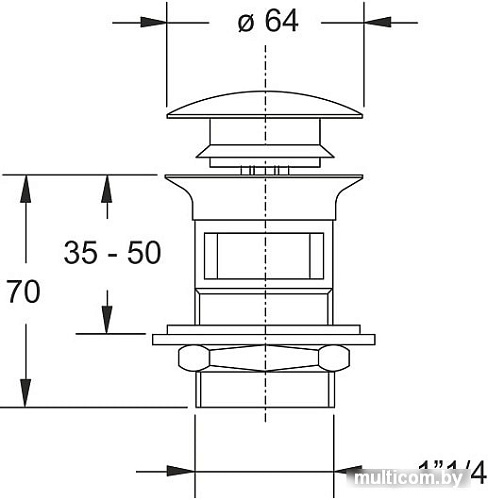 Донный клапан Bonomini 0941OT54S7