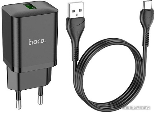 Сетевое зарядное Hoco N26 Type-C (черный)
