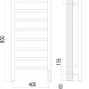 Полотенцесушитель TERMINUS Аврора П8 400x850 (быстрое прикосновение, RAL 9003 белый)
