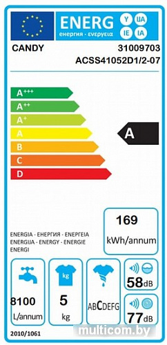 Стиральная машина Candy ACSS41052D1/2-07