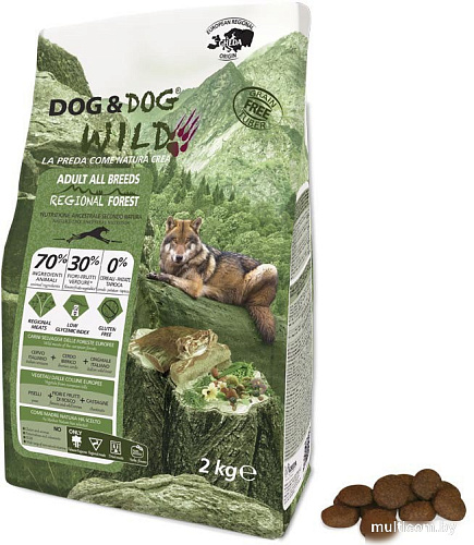 Сухой корм для собак Gheda Petfood Dog&Dog Wild Regional Forest со свининой, кабаном и оленем (2 кг)