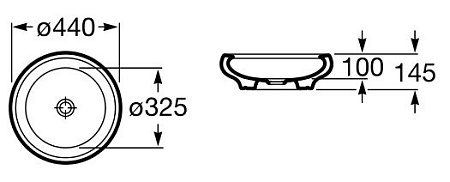 Умывальник Roca Art 44x44 (327220000)
