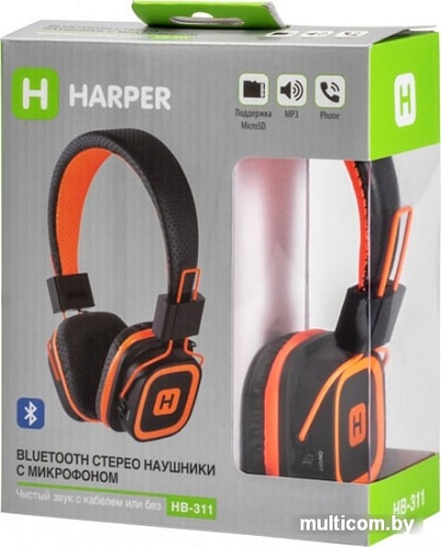 Наушники Harper HB-311 (оранжевый)