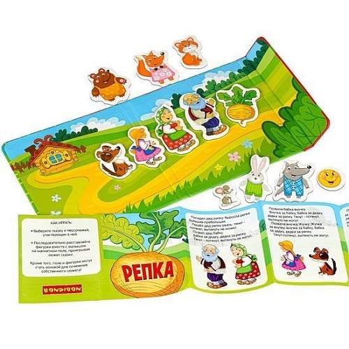 Развивающая игра Bondibon Магнитные сказки Колобок и репка ВВ4236