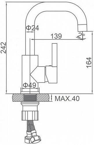 Смеситель Ledeme L1099P