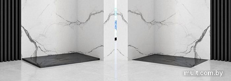 Душевой поддон Rea Stone 100x80 (черный)