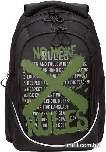 Школьный рюкзак Grizzly RU-335-2 (черный/хаки)