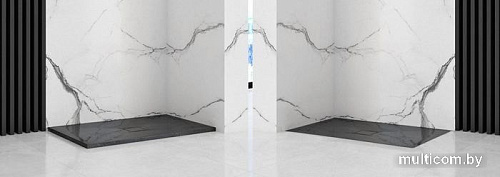 Душевой поддон Rea Stone 100x80 (черный)