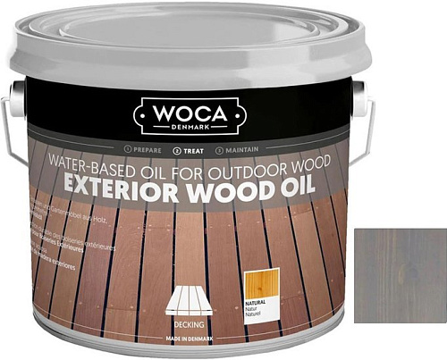 Масло Woca Exterior Wood Oil 2.5 л (каменный серый)