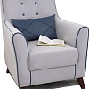 Интерьерное кресло Нижегородмебель Френсис ТК 266 (офелия/амиго велюр, светло-серый/синий)