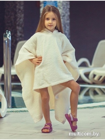Полотенце с капюшоном Lilia Пончо детское 113x83 Плп-113 (белый)