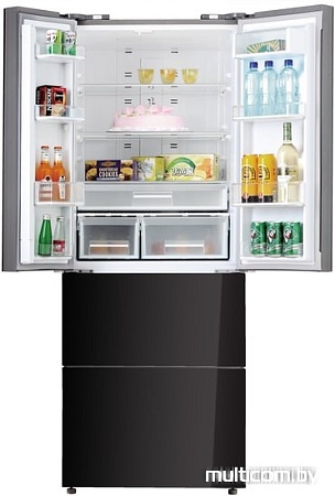 Холодильник Tesler RFD-360I Black Glass