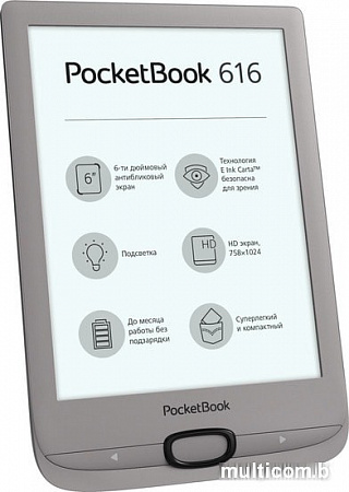 Электронная книга PocketBook 616 (серебристый)