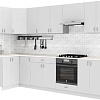 Готовая кухня S-Company Клео глосc 1.2x3.0 левая (белый глянец/белый глянец)