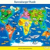 Мозаика/пазл Ravensburger Карта мира с животными