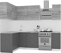 Готовая кухня Интермебель Микс Топ-24 1.9x1.52м левая (белый премиум-дуб крафт зол-венато)