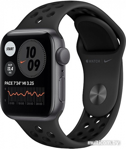 Умные часы Apple Watch SE Nike 40 мм (алюминий серый космос/антрацитовый, черный)