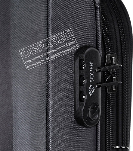 Чемодан-спиннер Solier STL2240 (M, синий/зеленый)