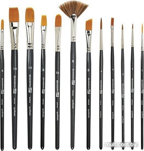 Набор кистей BRAUBERG Classic 200968 (12шт, синтетика)