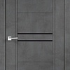 Межкомнатная дверь Velldoris Next 2 90x200 (муар темно-серый, лакобель черный)
