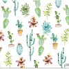 Коврик под миску TarHong Cactus (белый с рисунком)