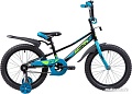 Детский велосипед Novatrack Valiant 18 2019 183VALIANT.BK9 (черный/голубой)