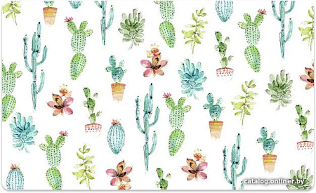 Коврик под миску TarHong Cactus (белый с рисунком)