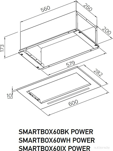 Кухонная вытяжка Meferi SMARTBOX60BK Power