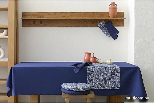 Скатерть Tkano Essential TK22-TC0010 (170x170см, темно-синий)