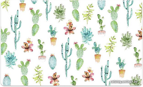 Коврик под миску TarHong Cactus (белый с рисунком)