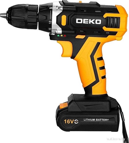 Дрель-шуруповерт Deko Sharker 16V 083-1108 (с 2-мя АКБ, кейс)