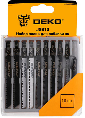 Набор пильных полотен Deko JSB10 (10 шт)
