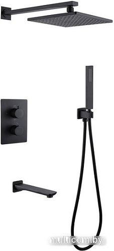 Душевая система Abber Weiss Insel AF8050B (черный матовый)
