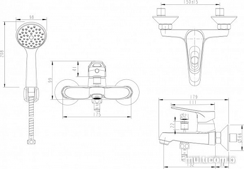 Смеситель Bravat Eco-D F693158C-B