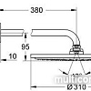 Верхний душ Grohe Rainshower Cosmopolitan 310 26066AL0 (темный графит, матовый)