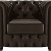 Интерьерное кресло Brioli Честерфилд (велюр, B74 коричневый/темные ножки)