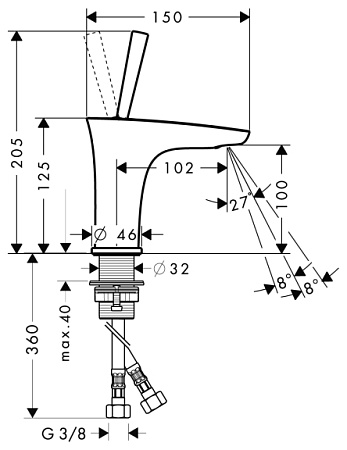 Смеситель Hansgrohe PuraVida 15075000
