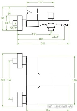 Смеситель Laveo Kvadrato BLQ 010D