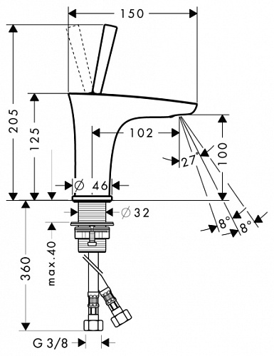 Смеситель Hansgrohe PuraVida 15075000