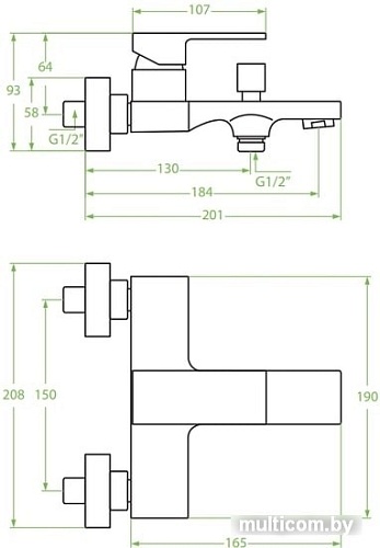 Смеситель Laveo Kvadrato BLQ 010D