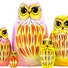 Развивающая игра Брестская Матрешка Совушки (набор 5 шт)