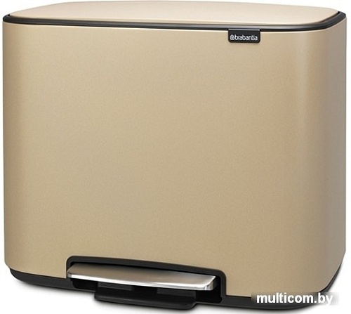 Brabantia Bo Pedal Bin 3 x 11л (минерально-золотой)